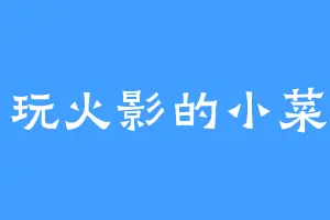 爱玩火影的小菜鸡