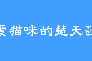 爱猫咪的楚天歌