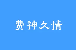 费神久情