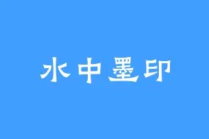 水中墨印