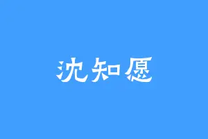 沈知愿