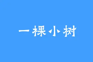 一棵小树
