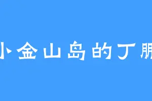 小金山岛的丁鹏