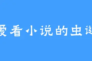 爱看小说的虫谜