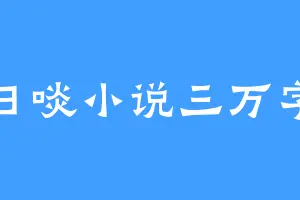 日啖小说三万字