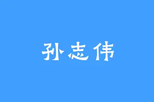 孙志伟