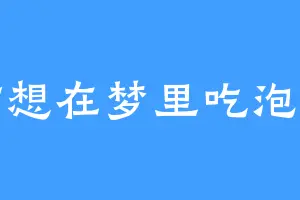 猫想在梦里吃泡面