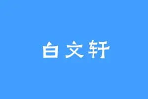 白文轩