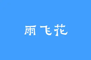 雨飞花