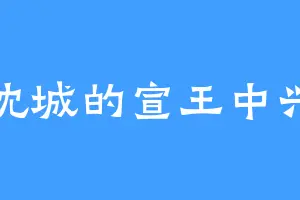 沈城的宣王中兴