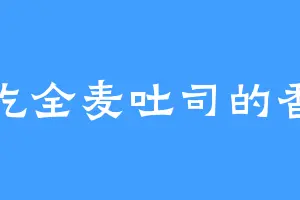 爱吃全麦吐司的香江