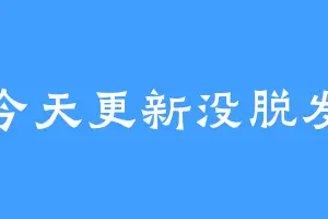 今天更新没脱发