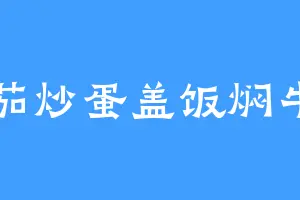 番茄炒蛋盖饭焖牛肉