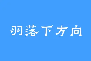 羽落下方向