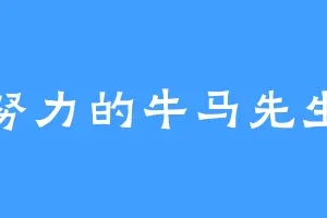 努力的牛马先生