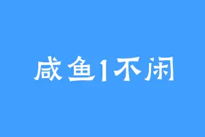 咸鱼1不闲