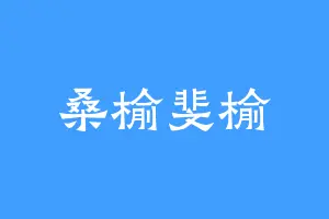桑榆斐榆