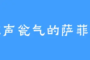 瓮声瓮气的萨菲菲