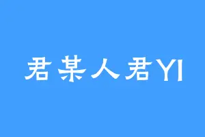 君某人君YI