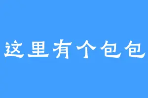 这里有个包包