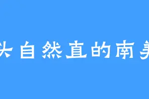 桥头自然直的南美惠
