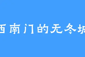 西南门的无冬城