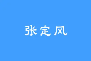 张定风