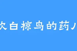 喜欢白椋鸟的药八娘