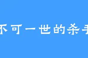 不可一世的杀手