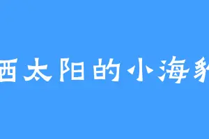 晒太阳的小海豹