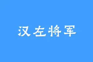 汉左将军